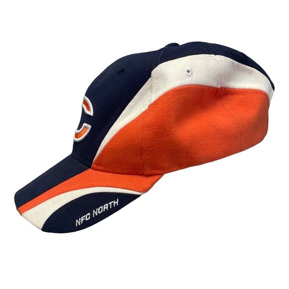 Reebok NFL Chicago Bears NFC North Mens Hook & Loop Adjustable Baseball Cap Hat - Picture 2 of 4